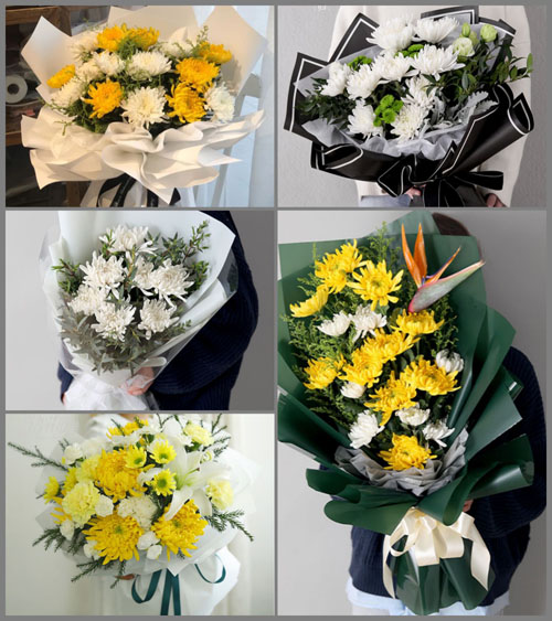 山东青岛胶州市胶莱镇北王珠村白事花束代送
